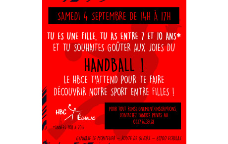 Stage découverte filles de 2011 à 2014